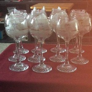 Vintage 1988 Petro Canada Wine Glasses
